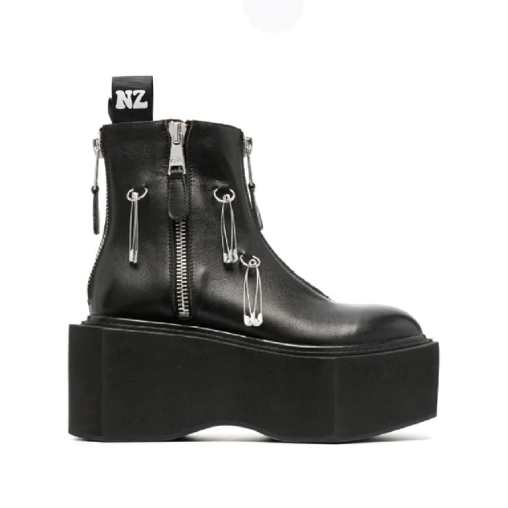 나타샤징코 나타샤 진코 플랫폼 지퍼 부츠 95mm FW22D1NZ71701 TP423934206