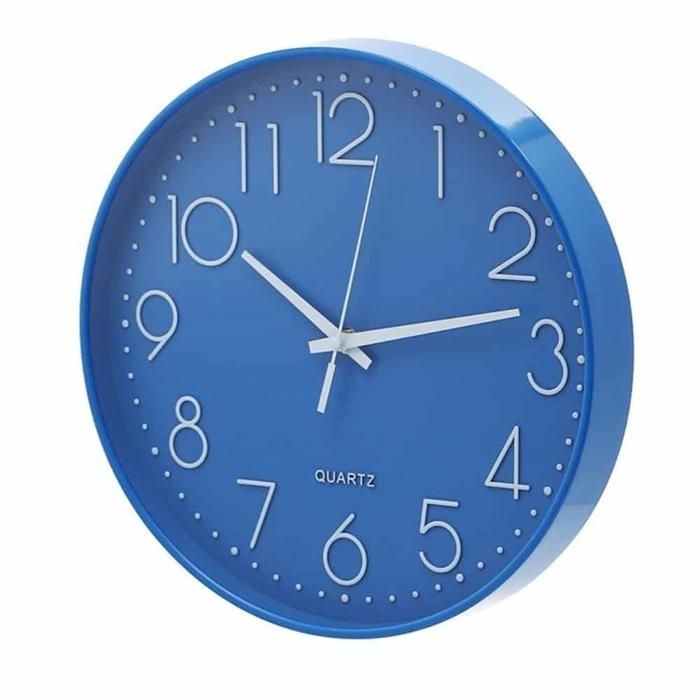 [제이앤엘글로벌탑스 협력업체]저소음 벽시알찬계(블루) 개업선물벽시계 건전지벽시계