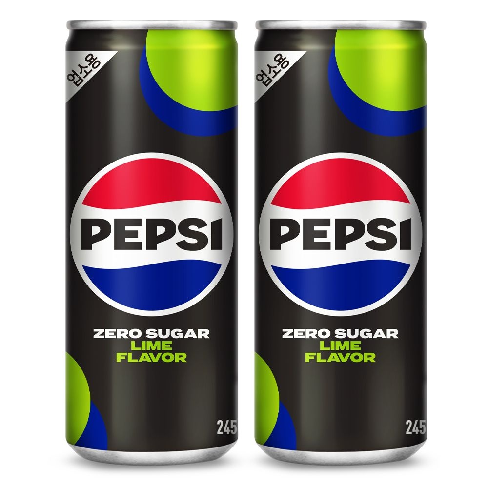 [온누리상품 상생페이백] 롯데칠성 펩시 콜라 제로슈거 라임향 245ml 60캔 업소용 탄산음료