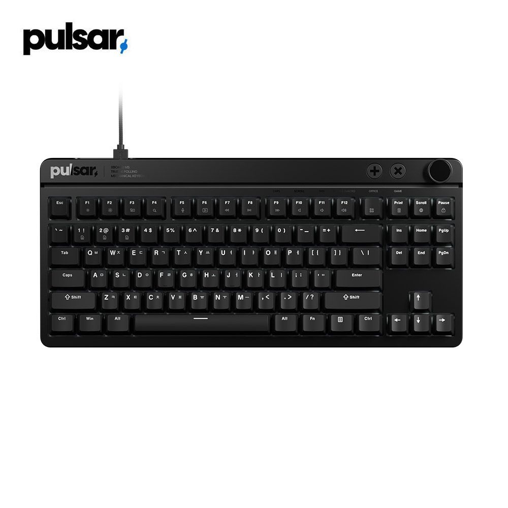 에이플러스엑스 펄사 XBOARD MS TKL ANSI Black KR 핫스왑 체리 MX2A 적축 텐키리스 한글각인 유선 게이밍 키보드