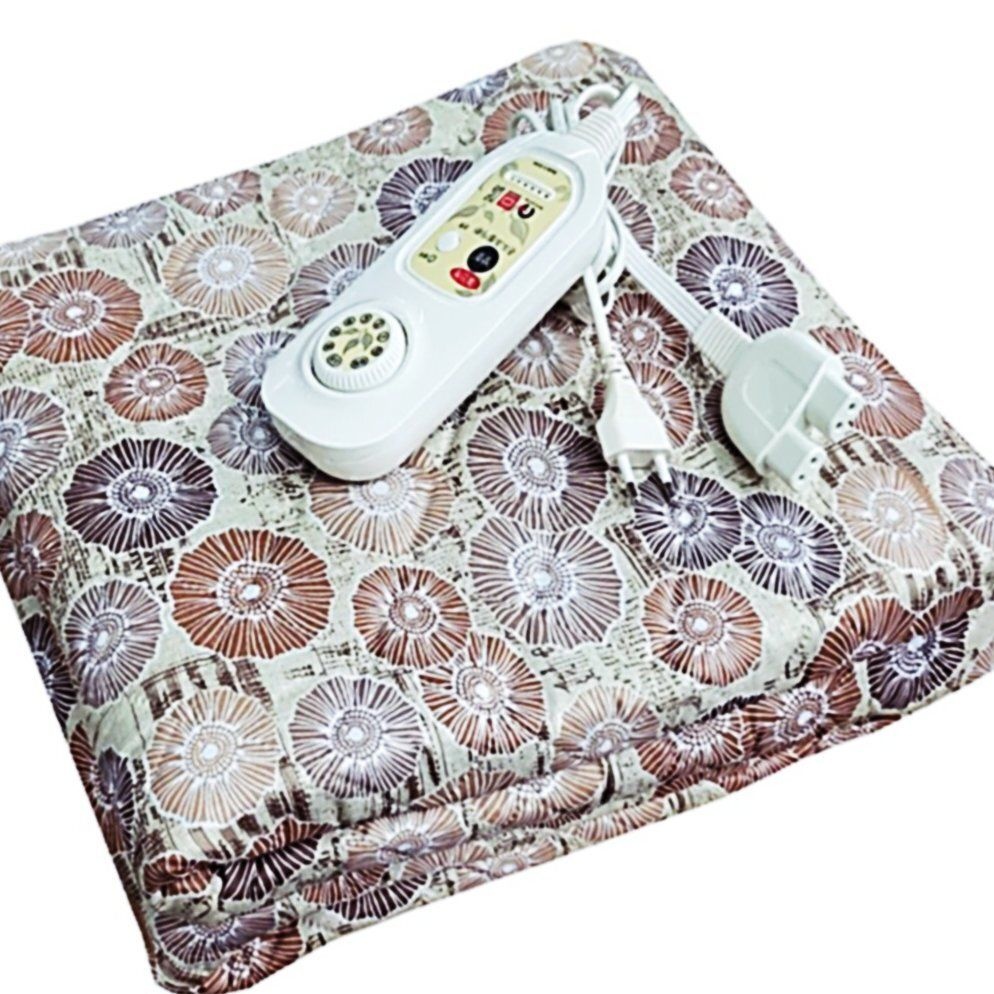 유파코리아 유파21973 슈퍼싱글 플라워 국산 사무실 베이지 담요 관공서 전기요 학교