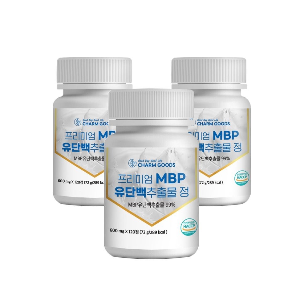 참굿즈 프리미엄 MBP 유단백 추출물 정 120정x3개 뼈엔 고함량 엠비피 99% 산양유 단백질 퀄리고트 분리유청 식약청 해썹