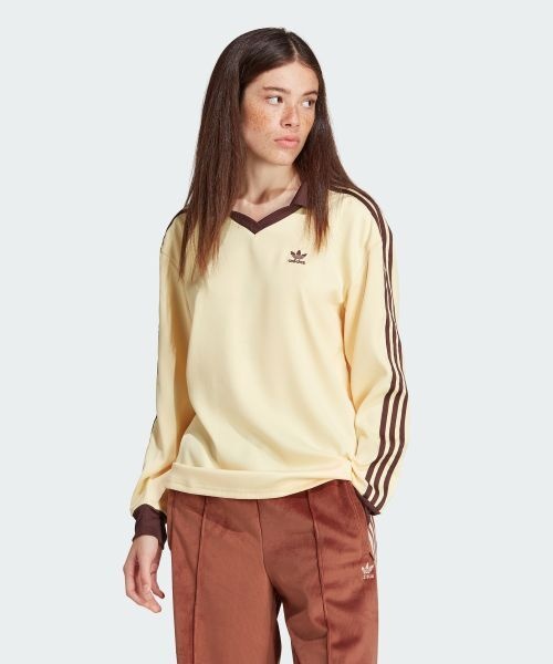 아디다스 adidas 3S 새틴 긴팔 티 - 올모스트옐로우 IT9835