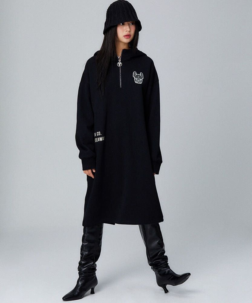 [모다아울렛][라이프워크]라이프워크 잔디자수 LADOK 후드 원피스 LW224OP821_KG 김천구미점