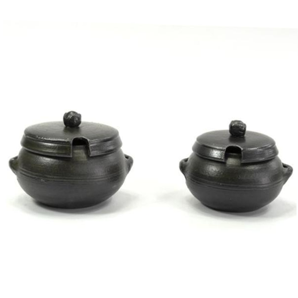 이조전통옹기 도자기양념통 연꽃뚜껑 양념장 단지 다대기단지 양념통 다대기통