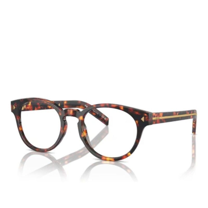 PRADA 프라다 라운드 프레임 아세테이트 키홀 브리지 안경테 0PR A14V 14O1O1 50