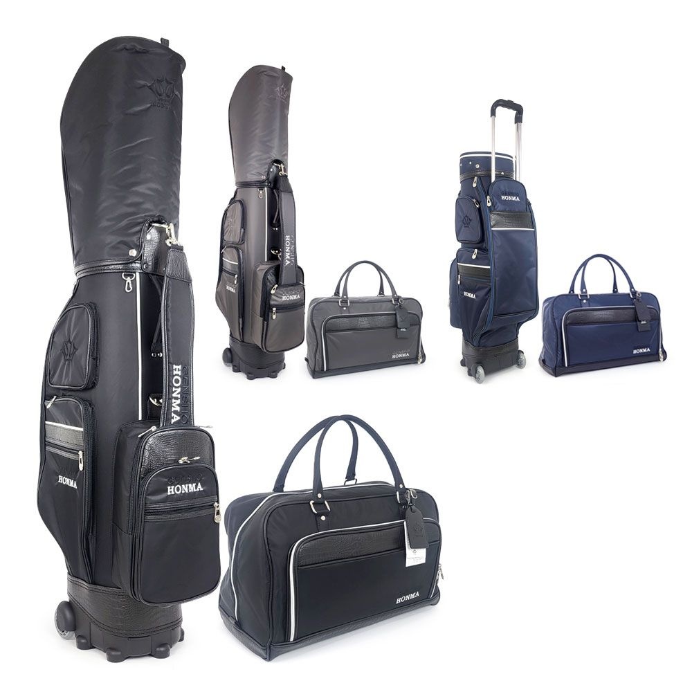 (현대Hmall) GENSHO 혼마 바퀴형 휠 캐디백 경량 보스턴백 국내산 골프백 세트
