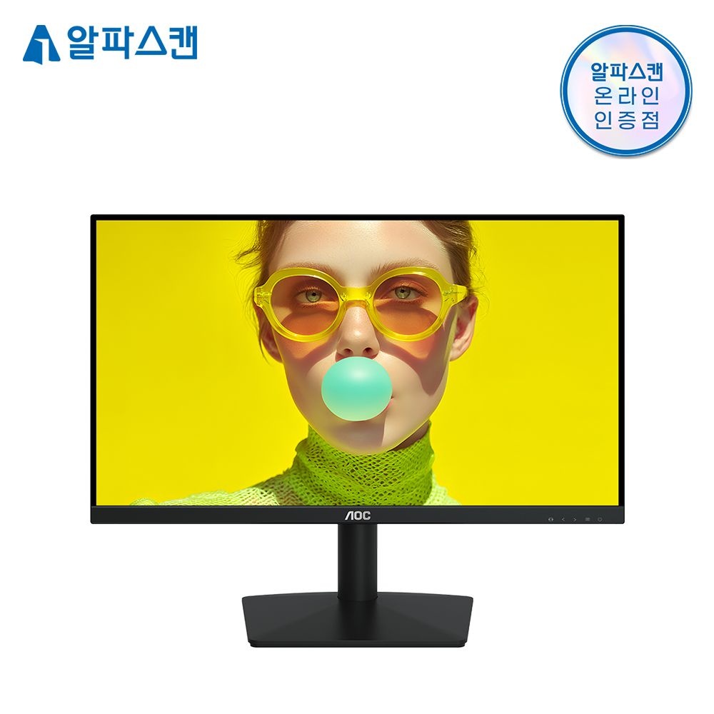 (주)알파스캔디스플레이 알파스캔 AOC 22B15HN 22인치 100Hz IPS 보더리스 시력보호 사무용 CCTV 무결점 가성비 모니터