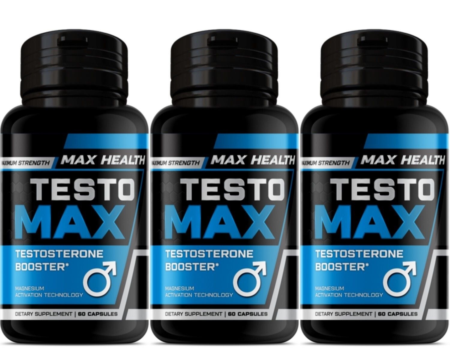 [해외] Max Health 남성용 테스토스테론 부스터 3팩 (남성 기능 강화 성욕 증진 지구력 에너지 180정) 113054