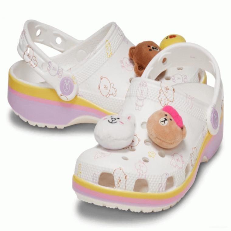 크록스 [패션플러스][크록스]크록스 라인프렌즈 클래식 클로그 토들러&키즈 화이트 209498 & 209492 -100