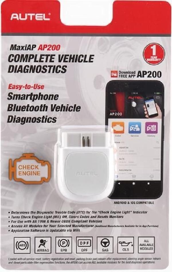 [해외] Autel AP200 OBD2 차량용 어댑터 블루투스 스캐너 코드  악세사리 자동차