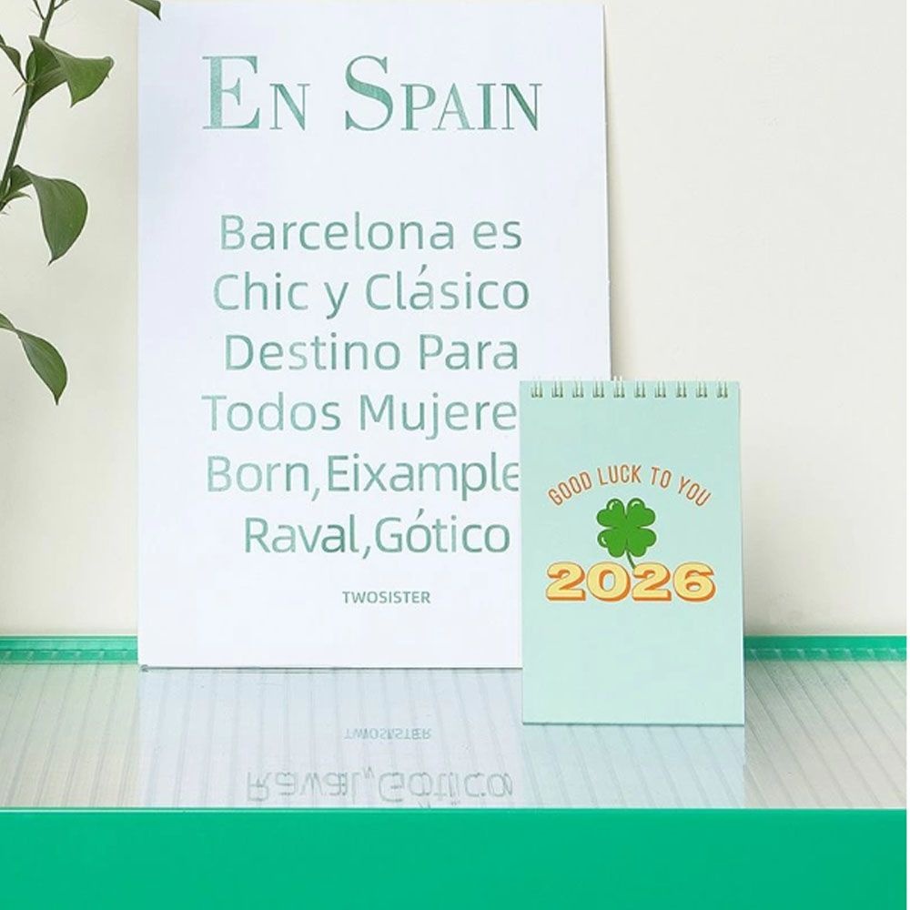 리틀하우스마켓협력사 2026 미니달력 데일리 해빗 탁상 캘린더 날짜형 데스크 일정관리(럭키클로버) 리틀하우스마켓 LHCUCA0010