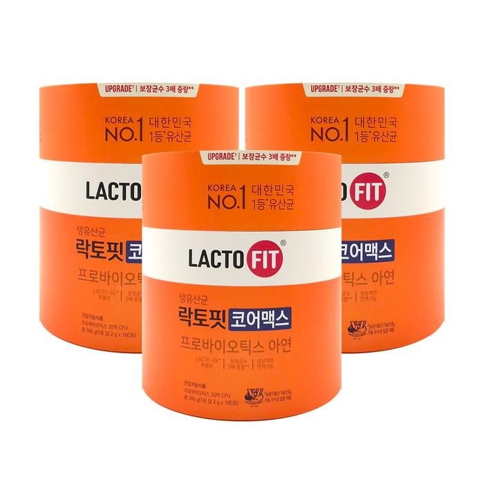 종근당건강 생유산균 락토핏 코어맥스 2g x 180포 x 3통