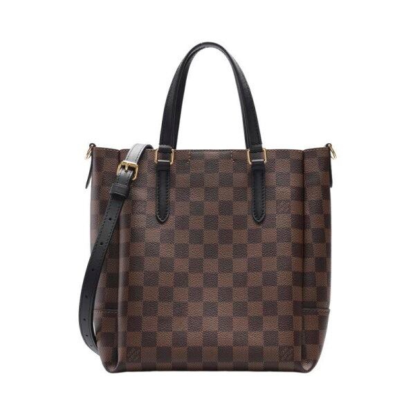 루이비통 [루이비통] [중고명품] 브라운 PVC 다미에 에벤 벨몬트 PM 여성 토트백 N60348