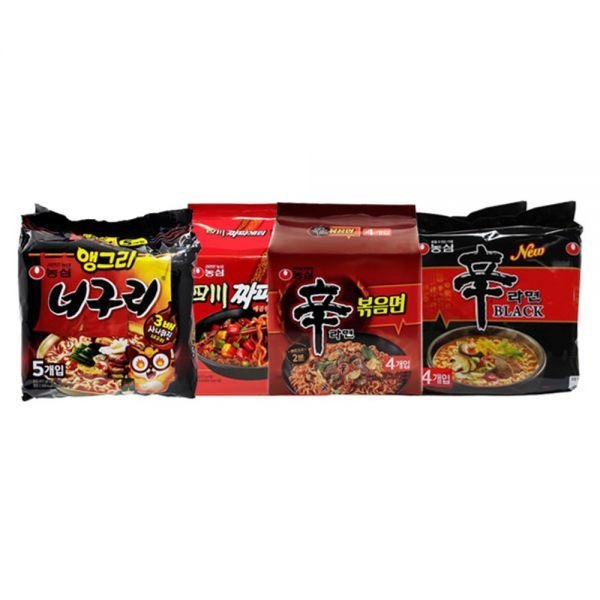 농심 앵그리너구리121g, 5개 + 사천짜파게티137g, 4개 + 신라면볶음면131g, 4개 + 신라면블랙134g, 4개