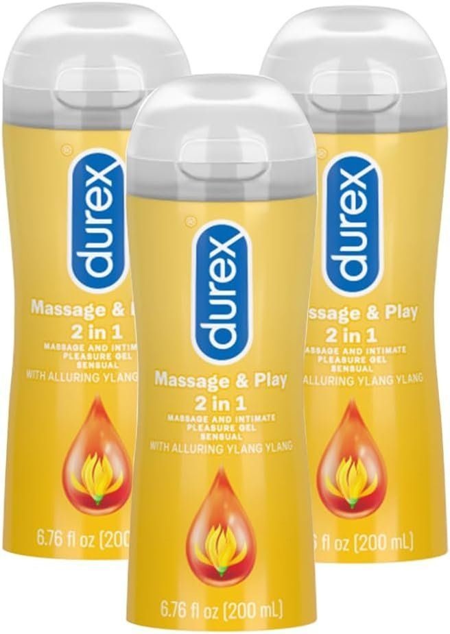 듀렉스젤 마사지 플레이 수성 일랑 윤활제 200ml (3개 팩)