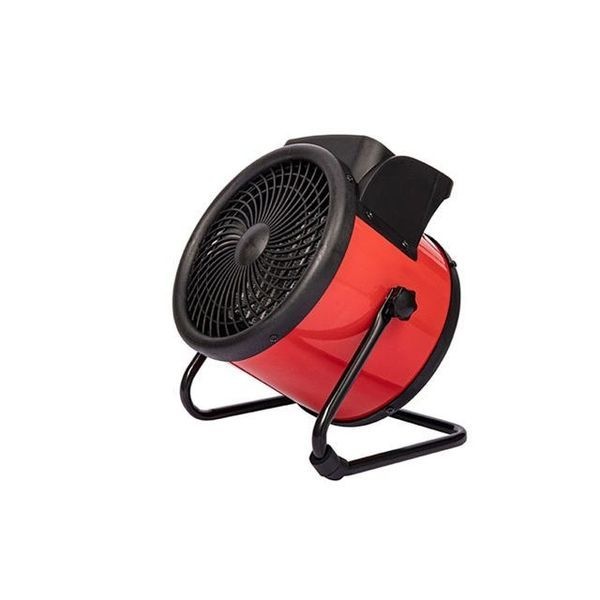 후지카 전기온풍기 원형 터보팬 휴대용 난방기 레드 스탠드형 겨울 실내 온열기 각도조절 가정용 사무실