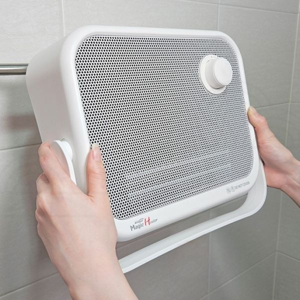 광동 지엠티 욕실 벽걸이 온풍기 화이트 메쉬 디자인 휴대용 전기 히터 겨울 난방 용품 욕실 전용