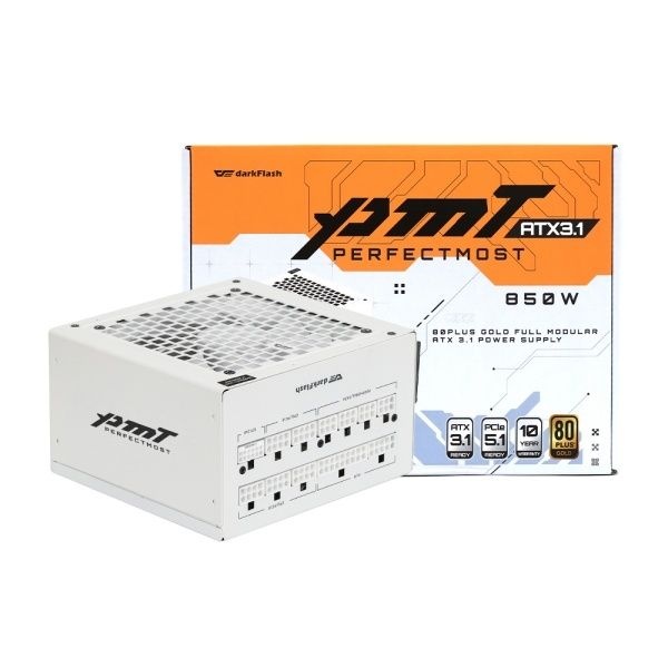 파워 darkFlash 퍼펙트모스트 850W 80PLUS 골드 풀모듈러 ATX3.1 화이트