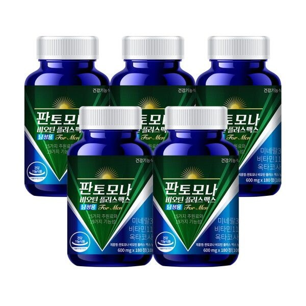 (주)비오팜 [온누리스토어] [5박스] 판토모나 비오틴 플러스 맥스 남성용 5박스 (600mg x 180정 x 5박스)