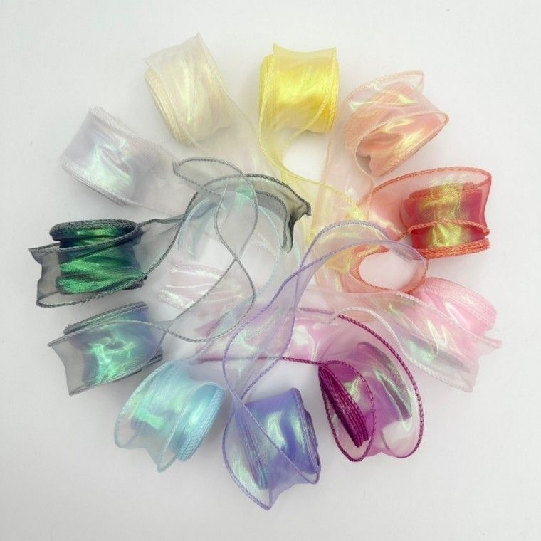 그로우그로우 협력사 오로라 오간디 반짝이 포장리본 리본끈 4cm x 9M