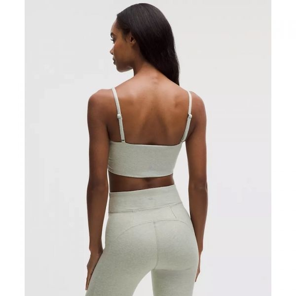 [해외] 룰루레몬 브라탑 소프티 스웨이디 랩-프론트 브라 라이트 서포트, B/C 컵 - 포그 그린/화이트