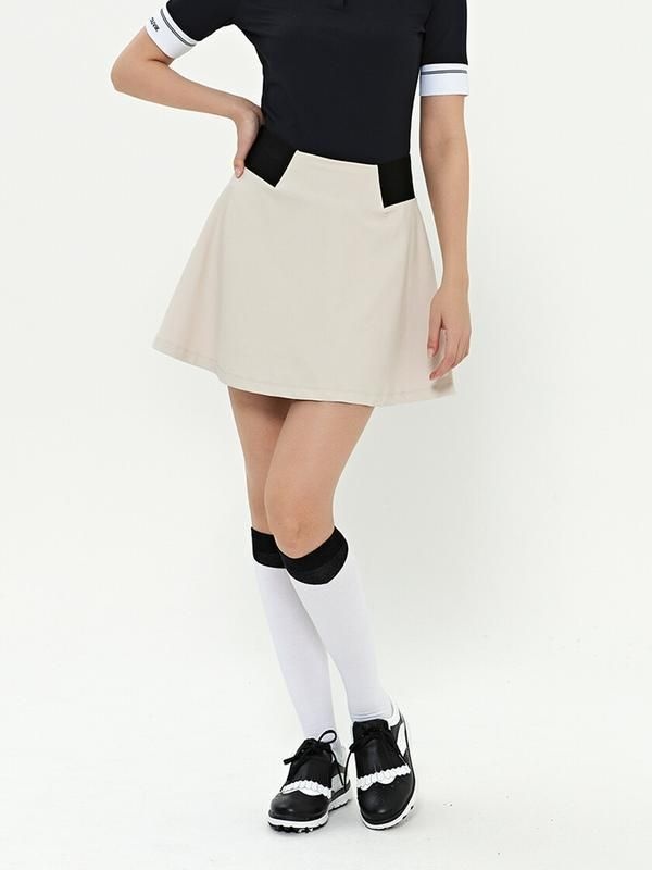 정원WIZ/정원WIZ [듀빅]듀빅 여성 스판 플레어 밴딩 큐롯 스커트 DC3WCU015