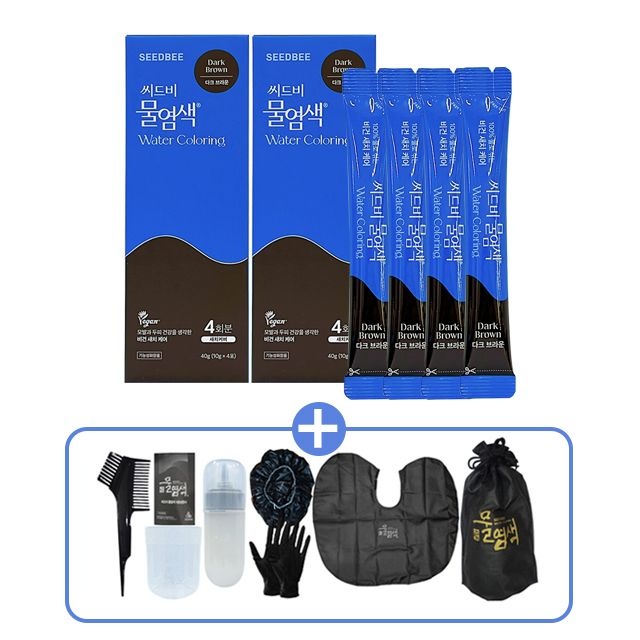 [오늘출발] 씨드비 물염색 시즌2 프리미엄 새치 커버 2박스+염색키트