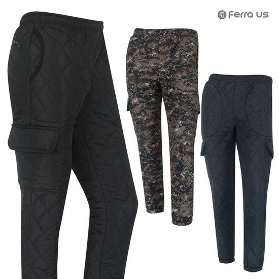 조거팬츠 TC 페라어스 남성 기모 안감 누빔 밴딩 카고 스포츠바