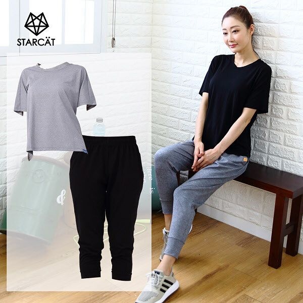 [패션플러스][스타캣]여성요가복세트 필라테스복세트 빅사이즈세트TS11PS80Q2