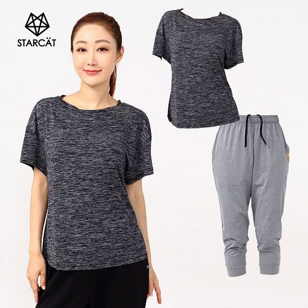 [패션플러스][스타캣]여성요가복세트 필라테스복세트 빅사이즈세트TS33PS80Q1