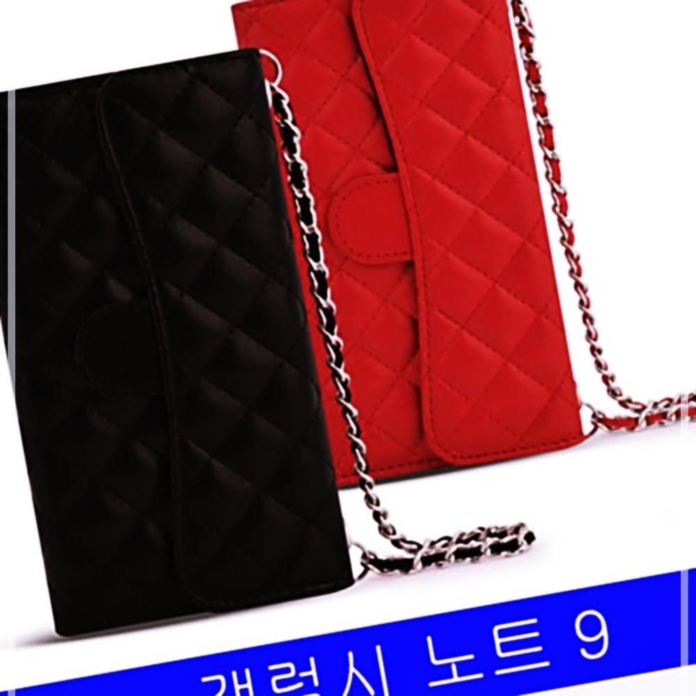 아시아 노트9 관공서 갤럭시 퀄팅 N960 사무실 학교 체인클러치 LMN 블랙 레드