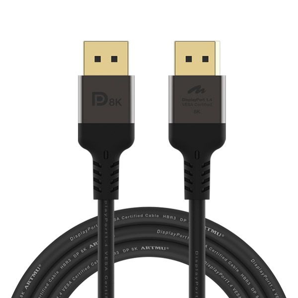 아트뮤 VESA 인증 DP to DP 1.4 8K DisplayPort 케이블 메탈 1m