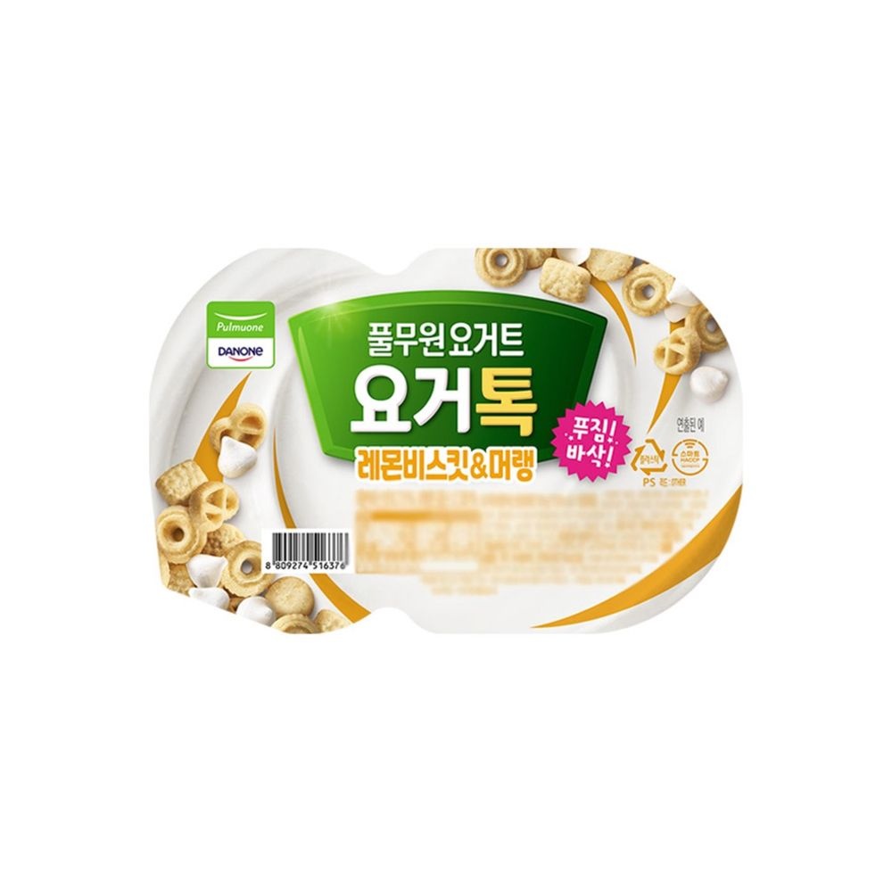 풀무원 풀무원 요거톡 레몬비스킷&머랭 126g x 4개