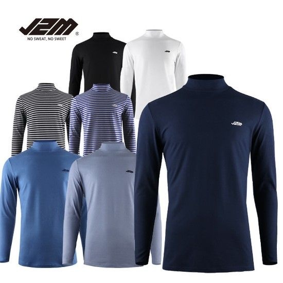 제이투엠골프 핫세븐맨 터틀넥 기모긴팔티셔츠_201M