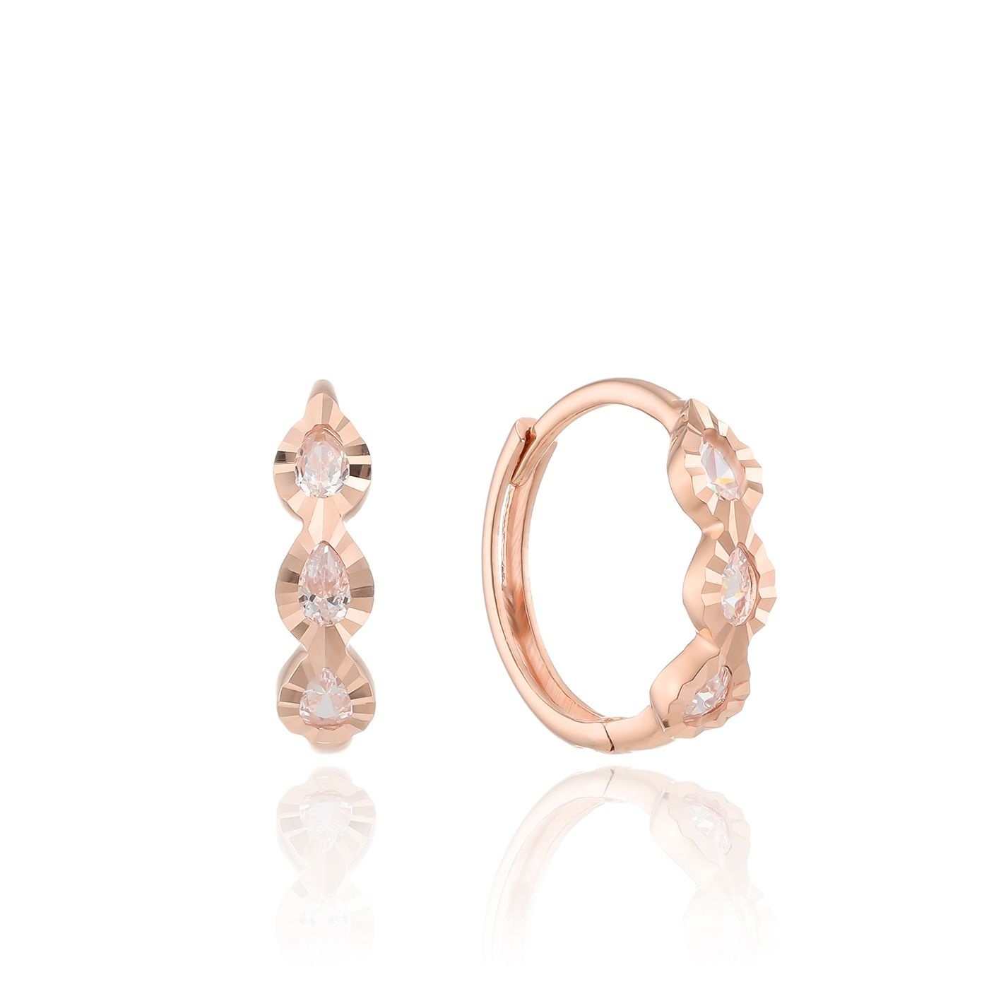 [롯데백화점] 로이드 [GB] 컷팅 물방울 패턴 14K GOLD 원터치 링귀걸이 LOFP2014G LE1220752634