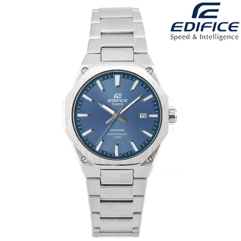 에디피스 카시오 에디피스 에얄오크 슬림라인 사파이어 글라스 손목시계 EFR-S108D-2A