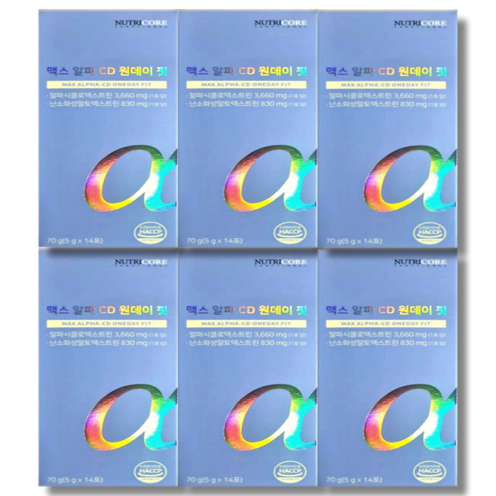 뉴트리코어 맥스 알파CD 원데이 핏 14포 6박스