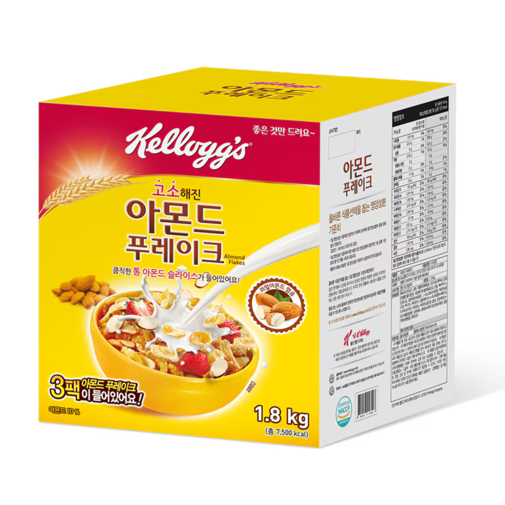 농심켈로그 켈로그 아몬드 후레이크 600g x 3개