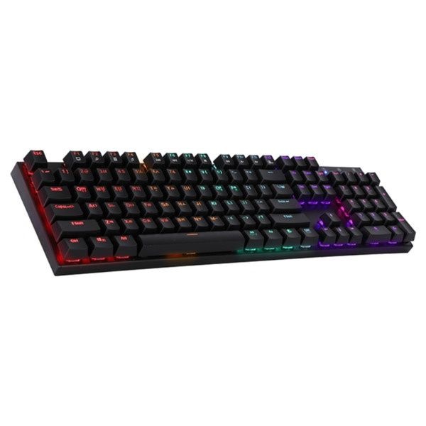 키보드 ABKO Hacker K640 레인보우 LED 축교환 적축 블랙