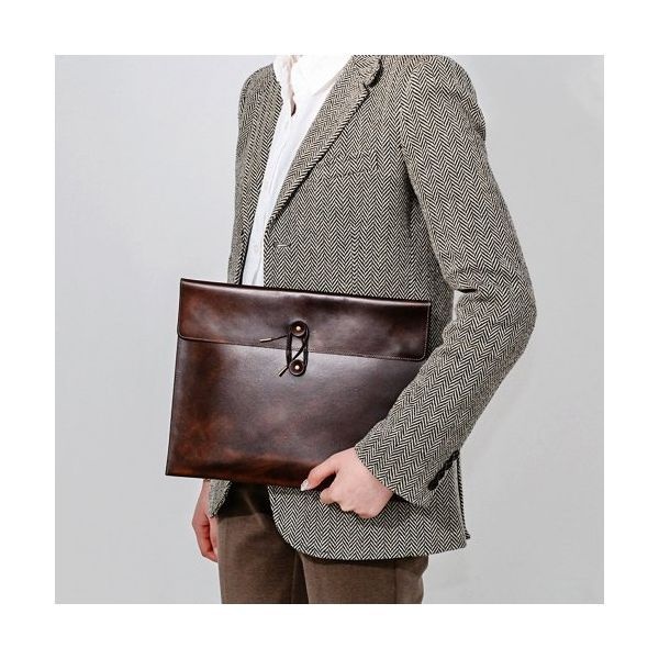 MATT MATT 클래식 아도방 레더 디바이스 클러치백투톤브라운B41351 B41351 2813248