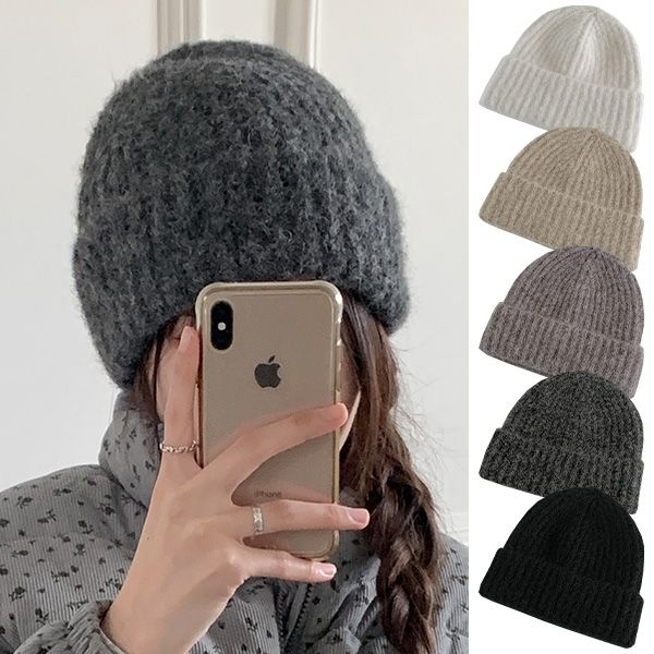 수앤수 나호 울 혼방 도톰 포근 니트 비니 (25HA033)