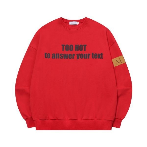 MUCENT 투 핫 시그니처 맨투맨 남녀공용 P00000TF