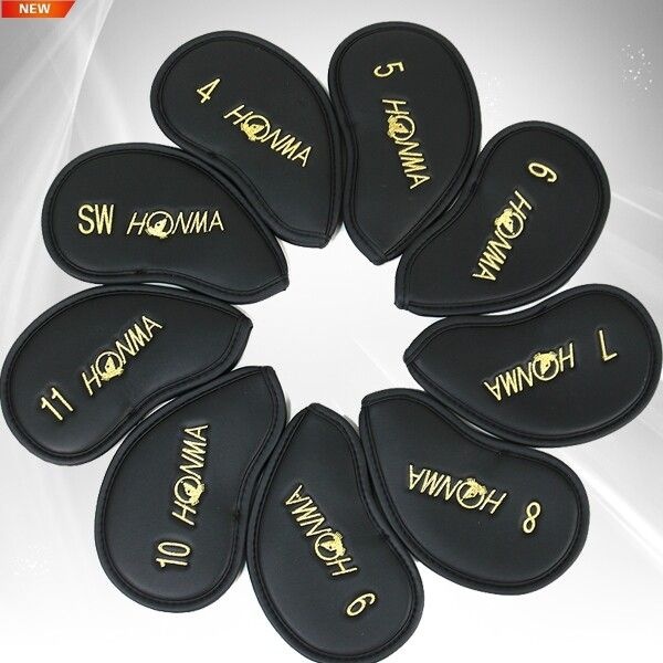 [혼마(프라이스골프)] 혼마 심플 아이언 헤드커버 블랙골드 9개 구성(4-SW)