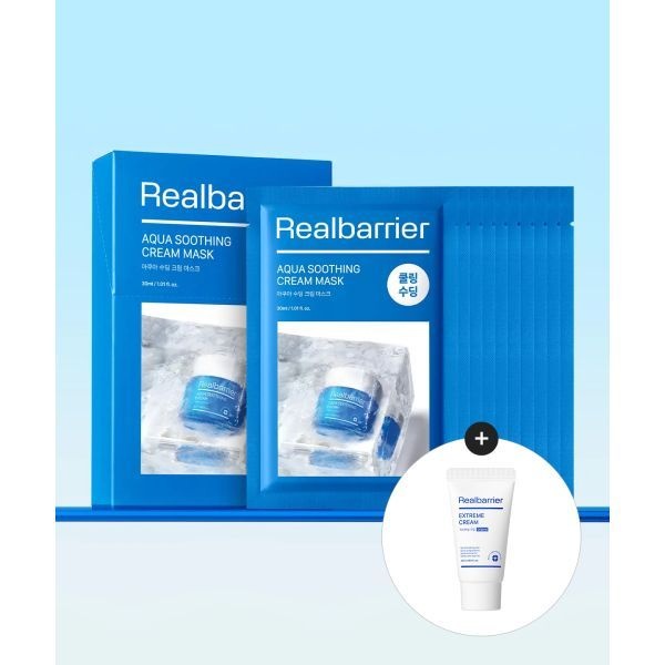 매장정품 REAL BARRIER 아쿠아 수딩 크림 마스크 10매 (증정 익스트림 25ML)