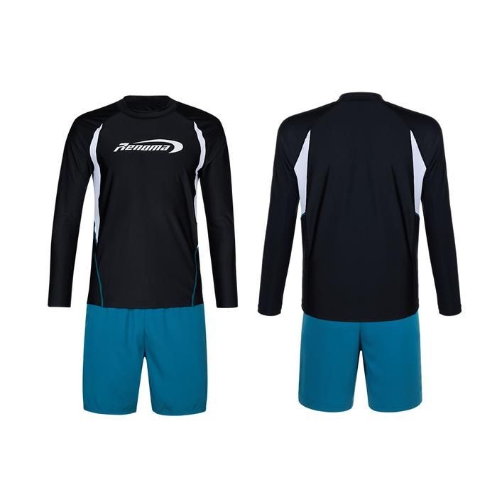 [레노마수영복]남성 솔리드 래쉬가드 세트 블랙 RN-MS2F922-BK_CA