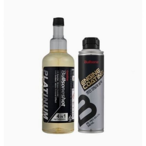 [불스원] 엔진관리 세트 불스원샷플래티넘(휘발유)+엔진코팅제 블랙