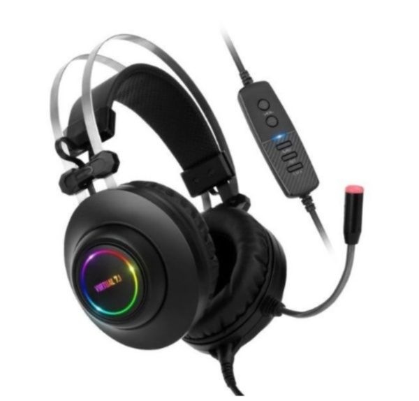 앱코 HACKER N550 ENC 가상 7.1채널 RGB 게이밍 헤드셋 블랙