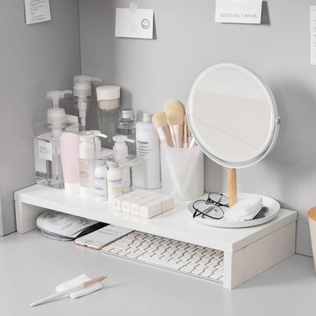 관계업체 모니터 인기 우드 데일리 스탠드 받침대 컴퓨터 선반