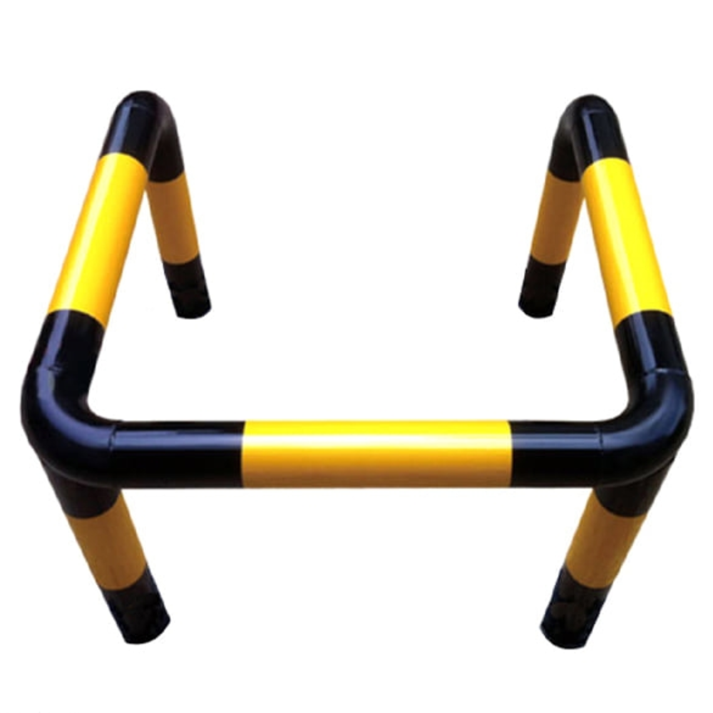 테라엠알오 스틸 디귿자ㄷ형 볼라드 매립식 76115파이 H800x600mm 1P 검정노랑